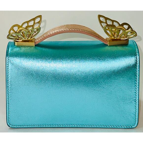 Sophia Webster Mariposa Mini Metallic Leather Shoulder Bag ~ Multi Metallic - Picture 7 of 8